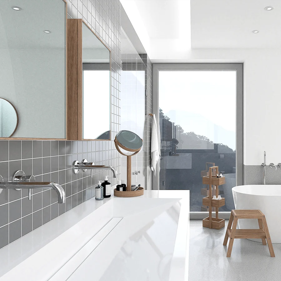 CADDY DE BAÑO MEZZA EN ROBLE NATURAL WIREWORKS