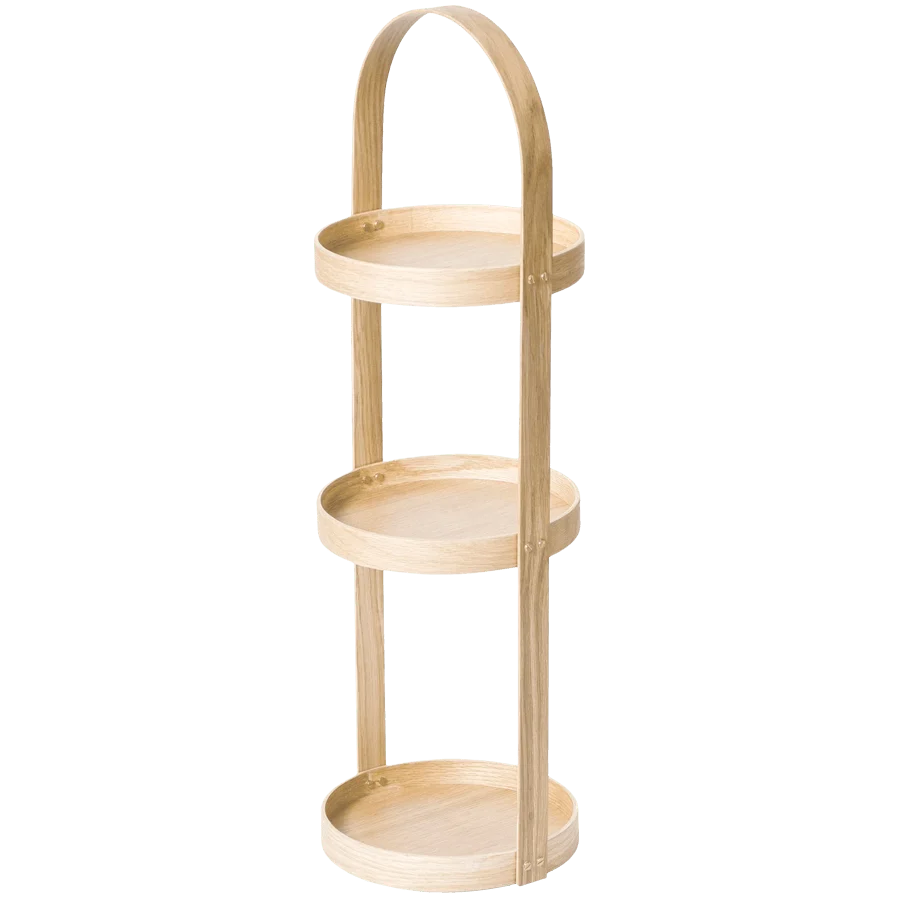 ESTANTE CADDY 3 EN ROBLE NATURAL WIREWORKS