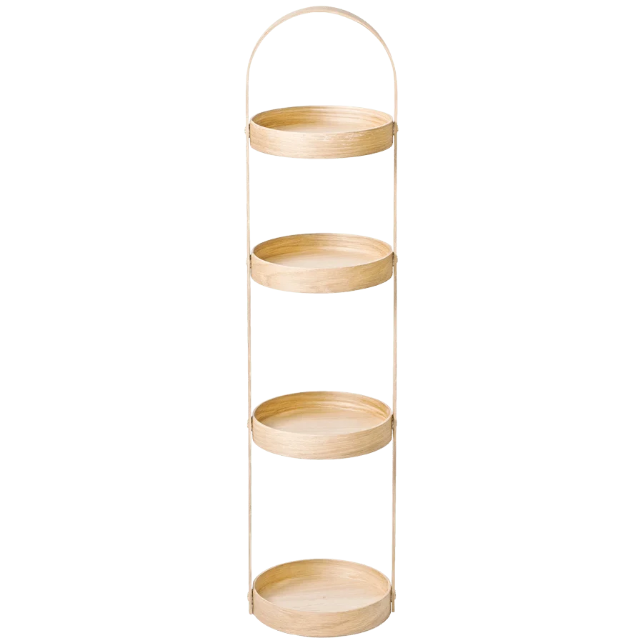 ESTANTE CADDY 4 EN ROBLE NATURAL WIREWORKS