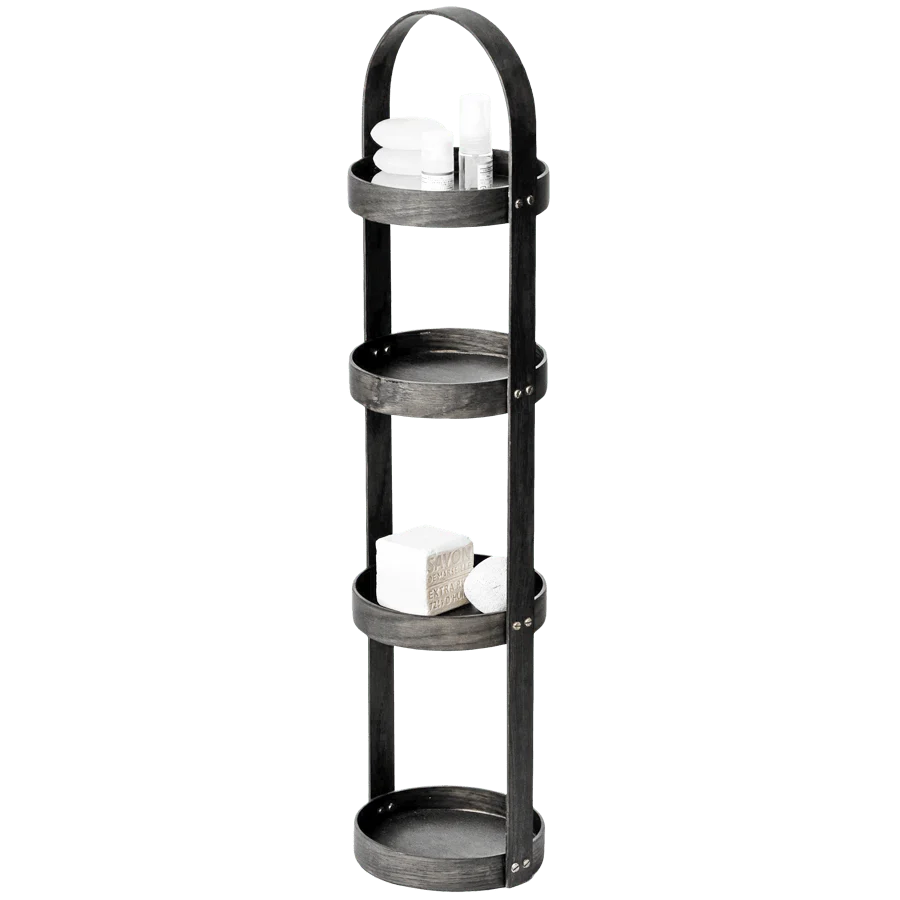 ESTANTE CADDY 4 EN ROBLE OSCURO WIREWORKS