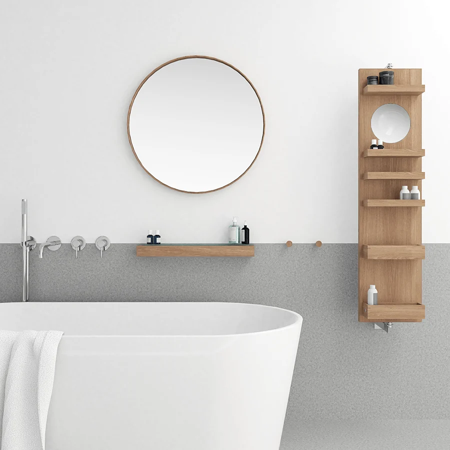 GANCHOS DE PARED EN ROBLE NATURAL WIREWORKS