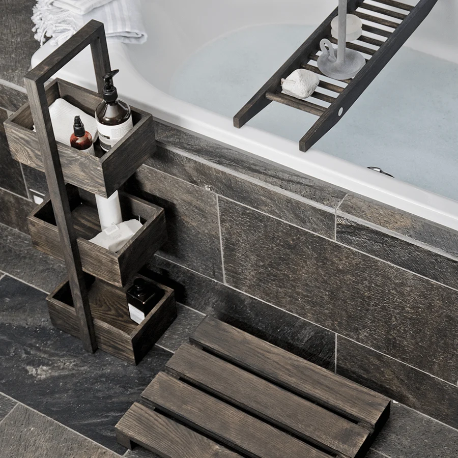TABLERO DE BAÑO EN ROBLE OSCURO WIREWORKS