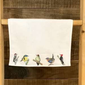 Toalla de visita - Carpinterito, Siete colores, Picaflor, Chucao, Carpintero. Witrun deco