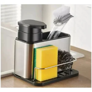 Dispensador De Jabón Zebbris 3 En 1 Soporte Para Esponja - Gris ZEBBRIS SHOP