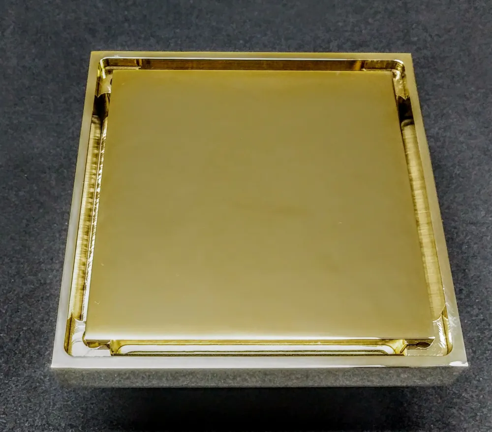 Desagüe para Ducha MA Collection acero inox steel Cuadrado Dorado - 8201-GLD