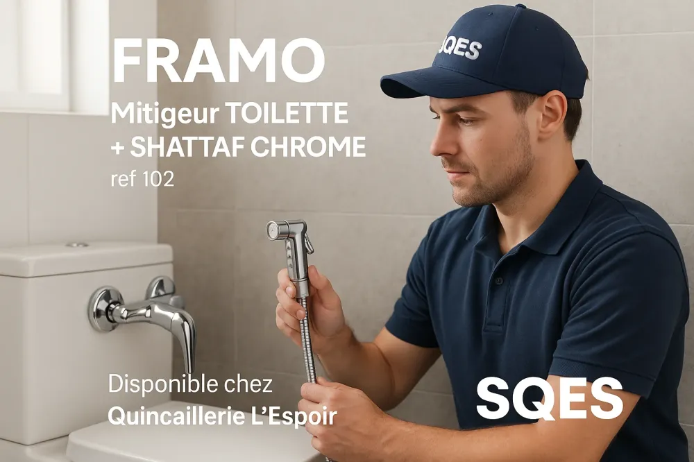 FRAMO Mitigeur TOILETTE + SHATTAF CROMO ref 102 - Robinetterie Italienne Hygiénique
