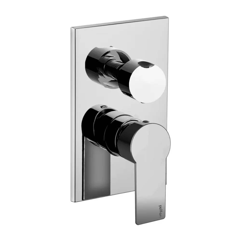Mezclador empotrado para ducha con cartucho desviador de 3 salidas Paffoni serie Tango - Cromado
