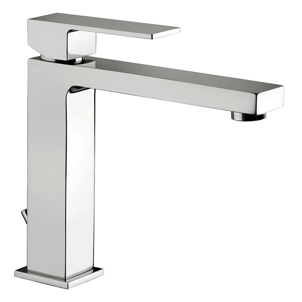 Mezclador lavabo medio latón cromo reluciente Paffoni Elle con desagüe