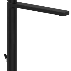 Mezclador lavabo prolongado con desagüe Paffoni serie Tango - Negro Opaco