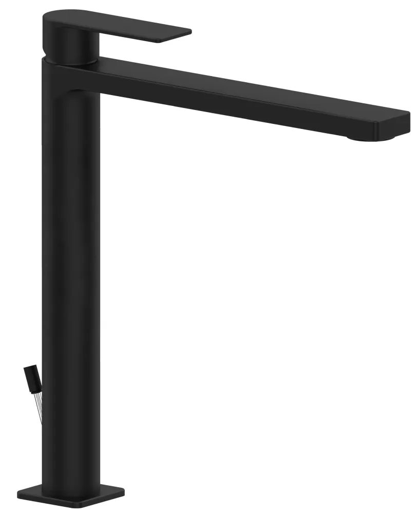 Mezclador lavabo prolongado con desagüe Paffoni serie Tango - Negro Opaco