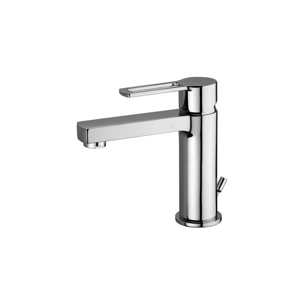 Mezclador para lavabo con desagüe clic clak serie Ringo modelo RIN071KCR cromo Paffoni