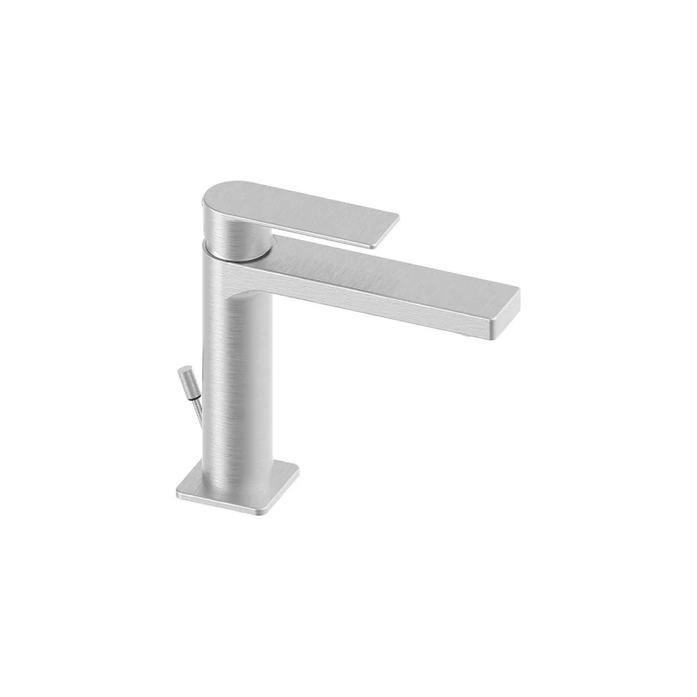 Mezclador para lavabo con desagüe serie Tango modelo TA075ST aspecto acero Paffoni