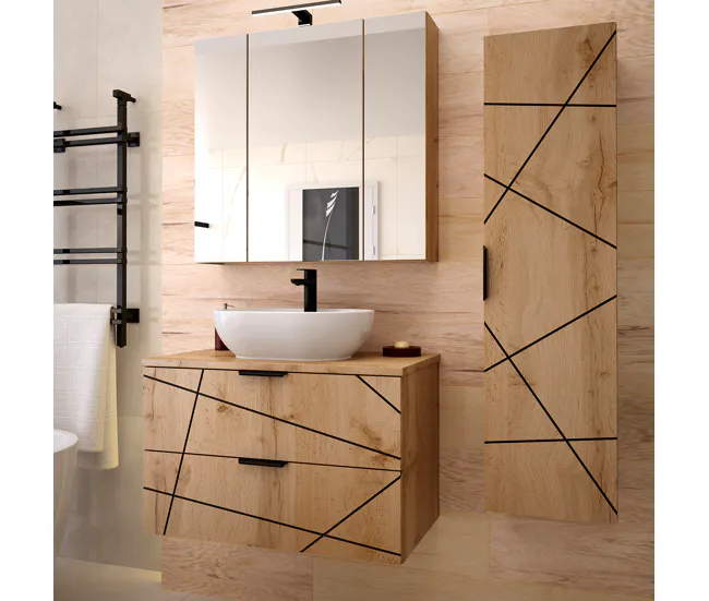 Mueble lavabo individual 80cm Teren Madera