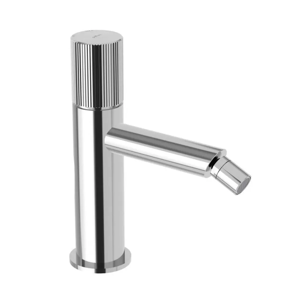 Set de mezcladores para lavabo elevado y bidé con desagüe click clack Paffoni Jo Cromado