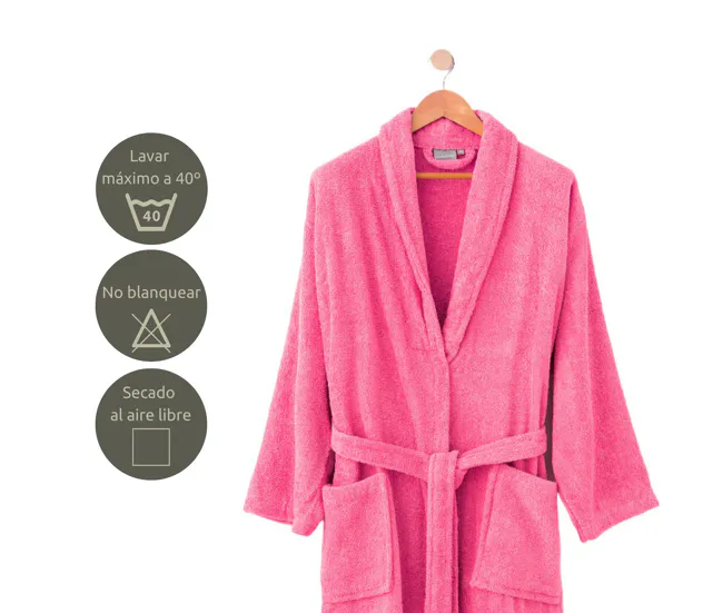 Albornoz Ducha Baño Fucsia Donegal Collections Talla S