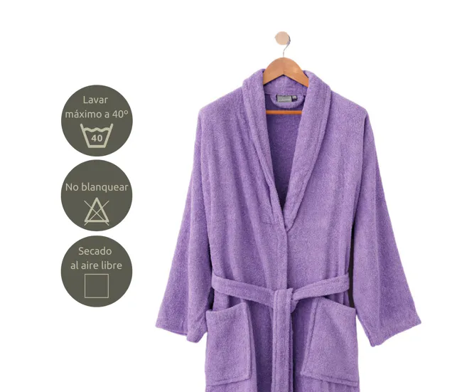 Albornoz Ducha Baño Lila Donegal Collections Talla S