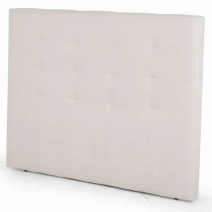 Cabecero Lupita Beige BUDWING - 120x140cm (Para Camas De 90 140cm) - Cabecero Doble Tapizado Con Tejido Capitoné Delicado...