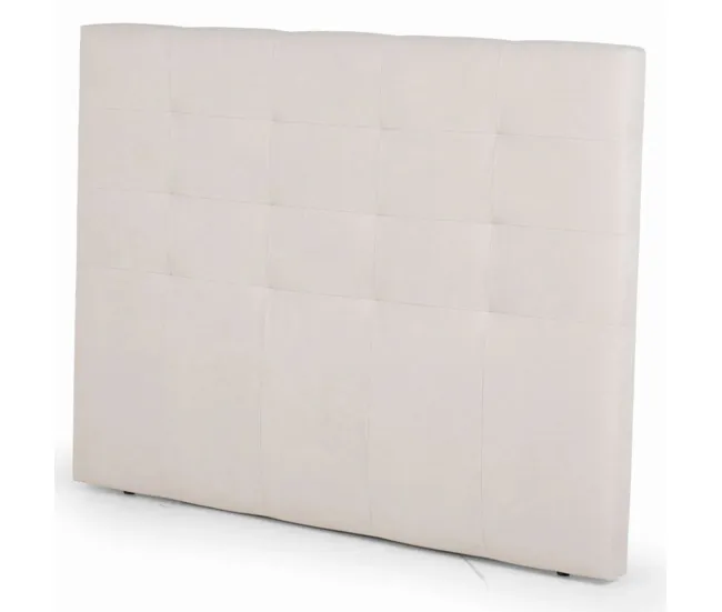 Cabecero Lupita Beige BUDWING - 120x160cm (Para Camas De 130 160cm) - Cabecero Doble Tapizado Con Tejido Capitoné Tierno D...