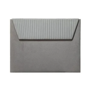 Cabecero VARSOVIA 160cm tela microfibra blanco y marron