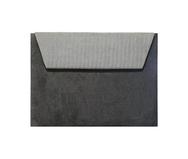 Cabecero VARSOVIA 160cm tela microfibra blanco y marron
