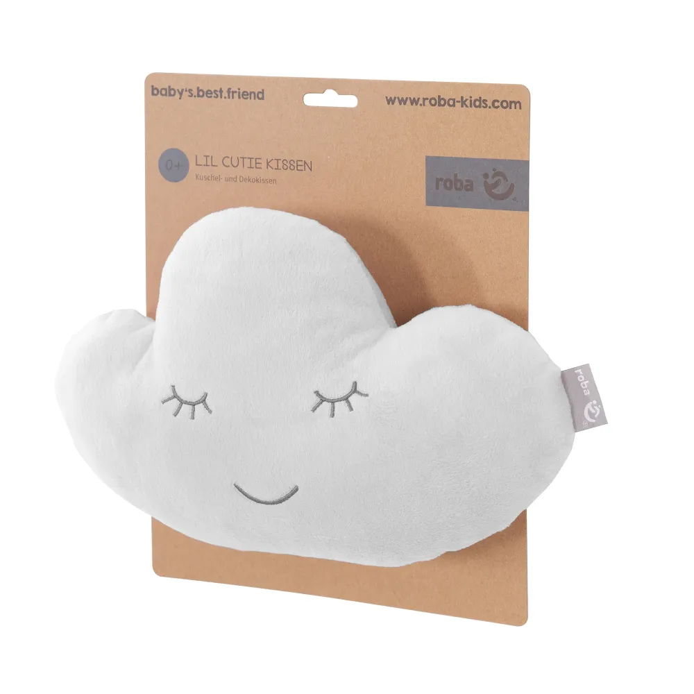 Cuscino coccoloso forma di nuvola 'roba Style' - Cuscino decorativo soffice per cameretta - Grigio argento