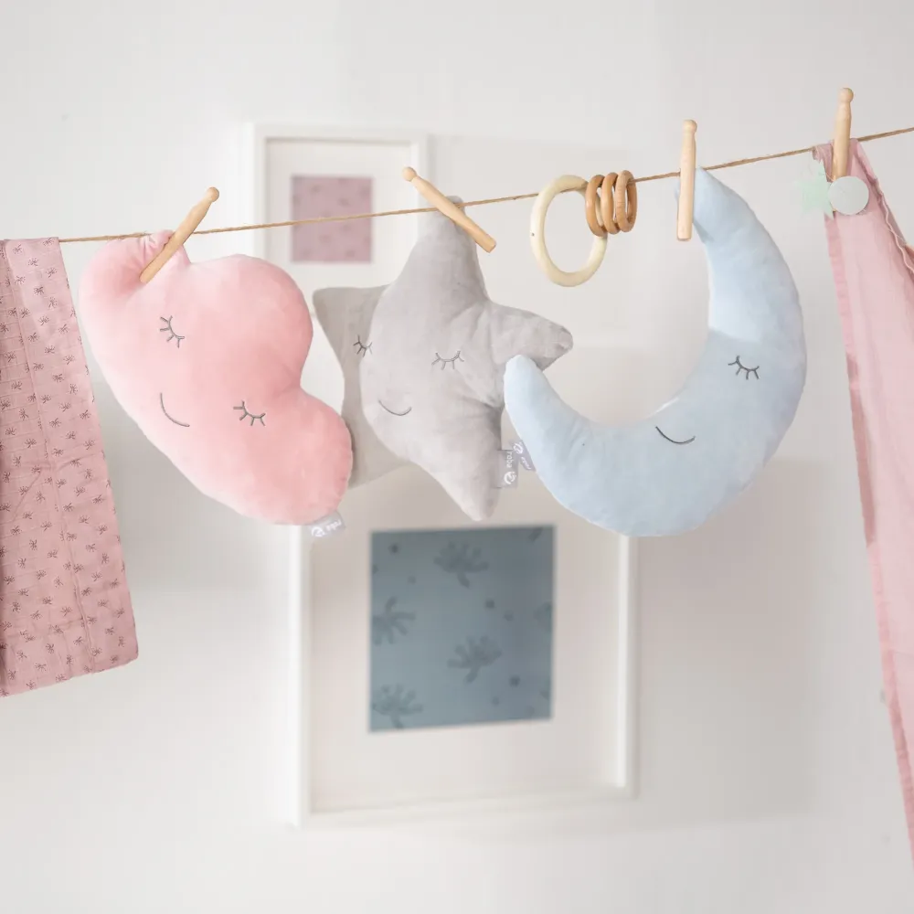 Cuscino coccoloso forma di nuvola 'roba Style' - Cuscino decorativo soffice per cameretta - Grigio argento