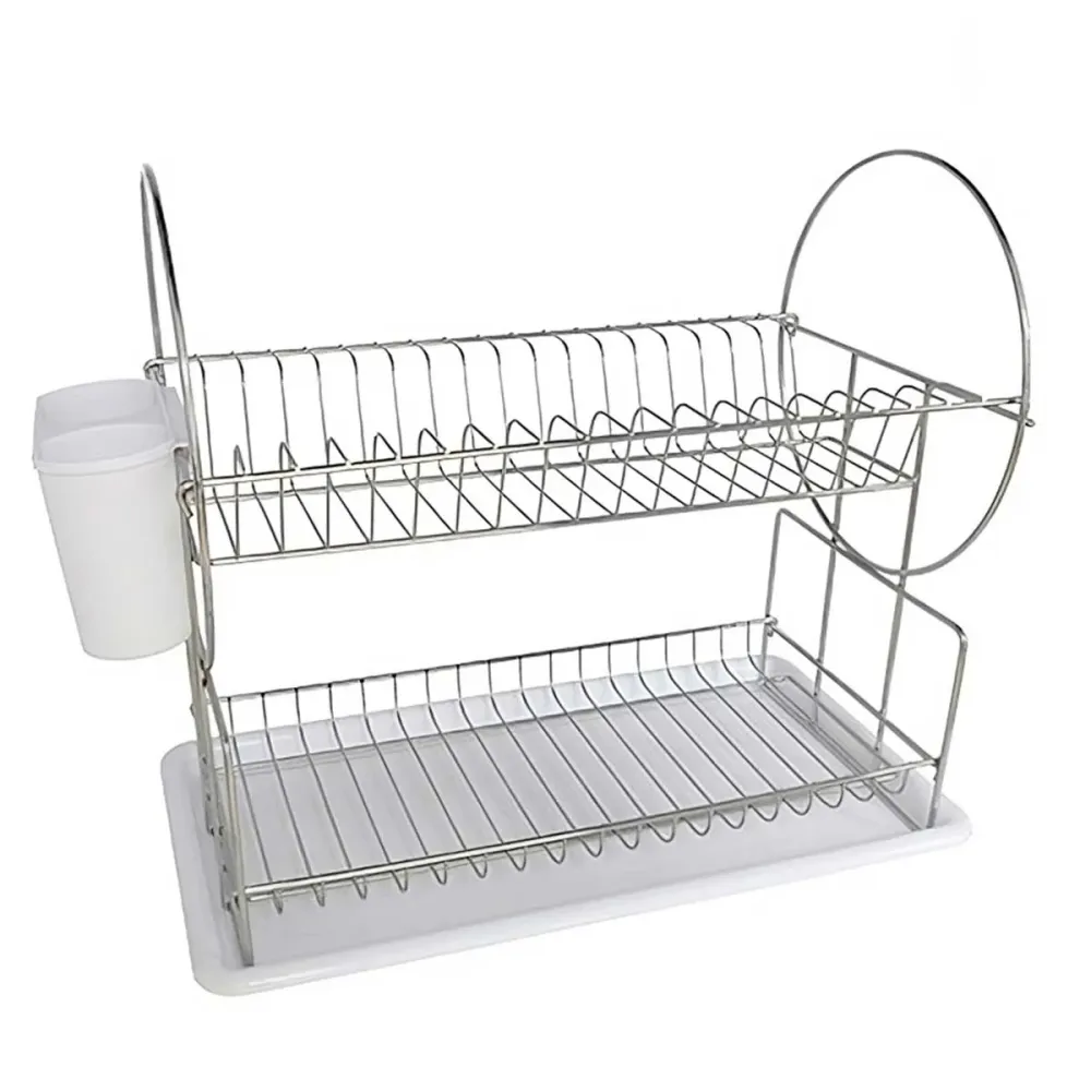 Escurreplatos Alban 2 alturas con accesorios inox