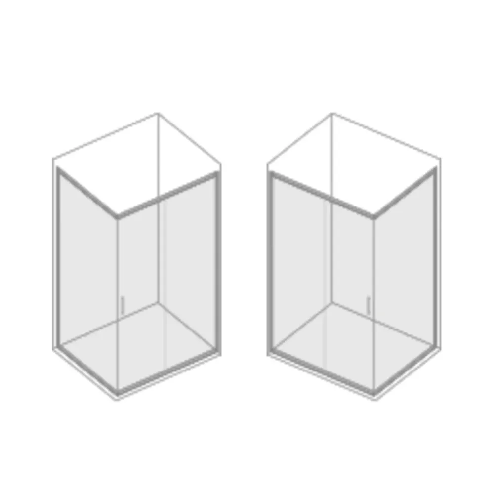 Mampara de ducha 80x120 modelo Loop con puerta corredera cristal 6 mm anticalcáreo Avanzado Clean