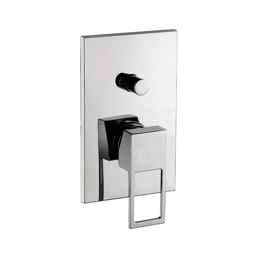 Miscelatore incasso doccia con piastra metallo con deviatore serie Effe modello EF015CR/M cromato Paffoni