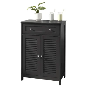 Mueble Auxiliar para baño, Armario de almacenaje Organizador para baño con 1 cajones y 2 Puerta Gris FRG238-DG SoBuy