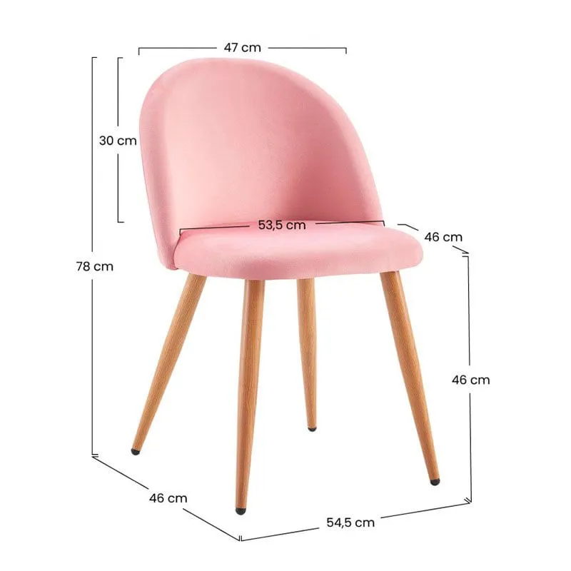 Pack de 2 sillas Fuchs Thinia Home tapizado terciopelo