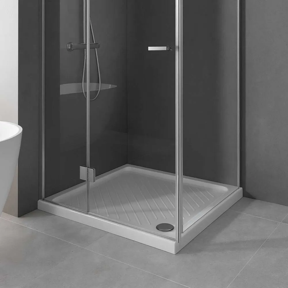 Piatto doccia Dolomite Ceramica 80x80 Altezza 7 cm quadrato modello Gemma 2