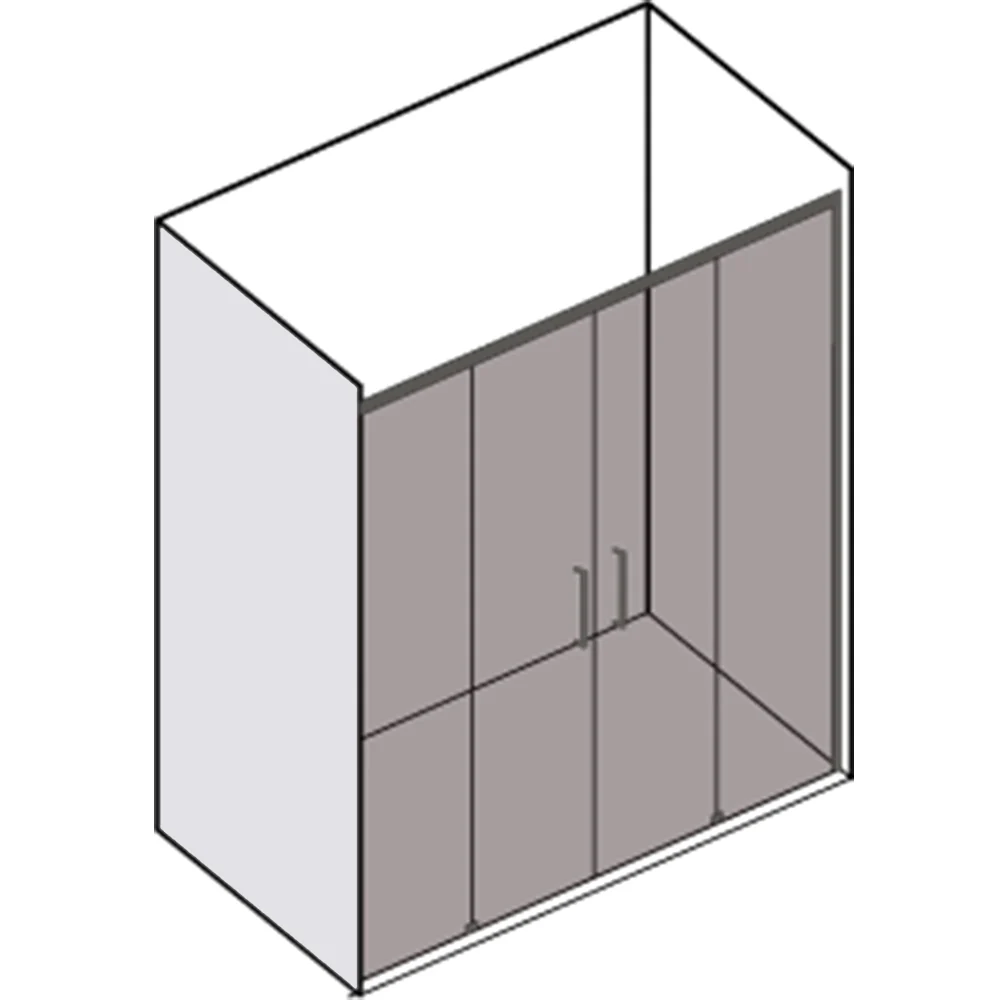 Porta doccia 2 ante scorrevoli cm 130 modello Afrodite cristallo temperato mm 6