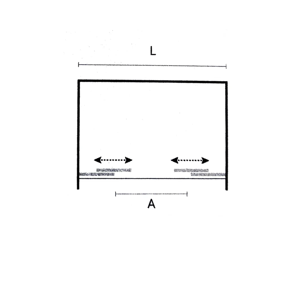 Porta doccia 2 ante scorrevoli cm 130 modello Afrodite cristallo temperato mm 6