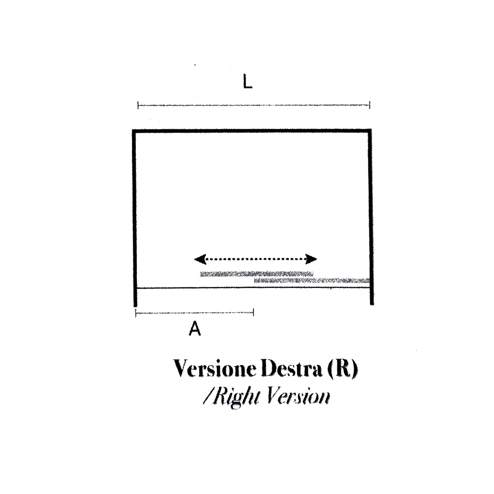 Porta doccia scorrevole DESTRA cm 100 modello Afrodite cristallo temperato mm 6