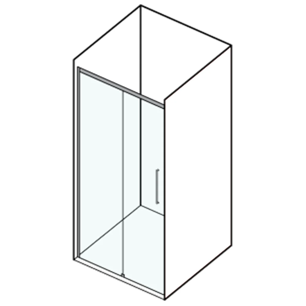Porta doccia scorrevole sinistra cm 140 modello Lauren cristallo temperato mm 8