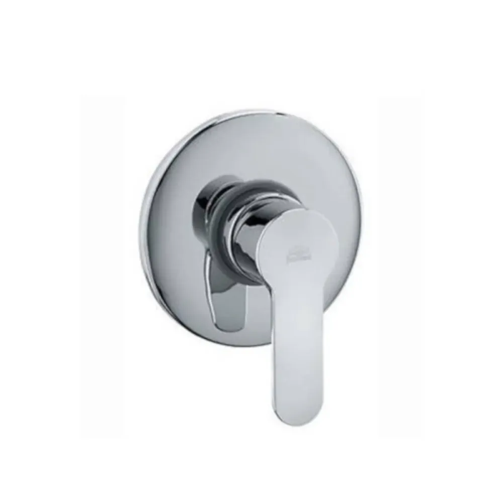 Set saliscendi doccia ottone cromato con miscelatore doccia incasso e presa acqua tonda muro