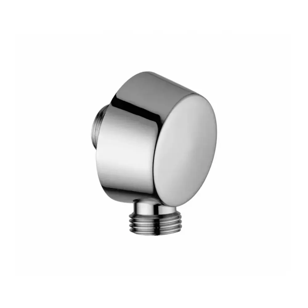 Set saliscendi doccia ottone cromato con miscelatore doccia incasso e presa acqua tonda muro