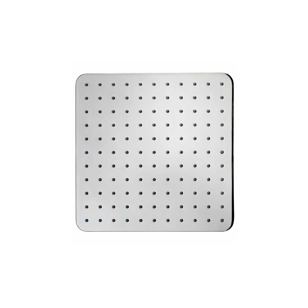 Soffione doccia cm 28x28 quadrato ottone cromato Bossini Cosmo un getto con kit duplex doccia Cube
