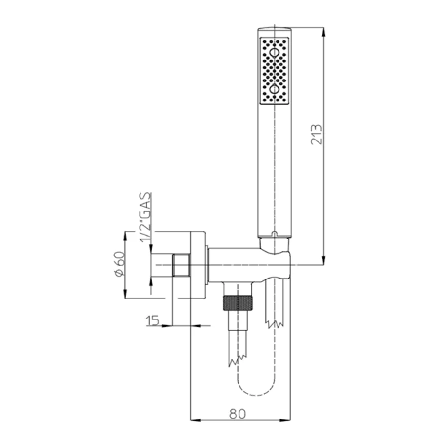 Soffione doccia ottone diam. cm 25 Bossini Oki un getto con kit duplex doccia Zen con flessibile Cromolux