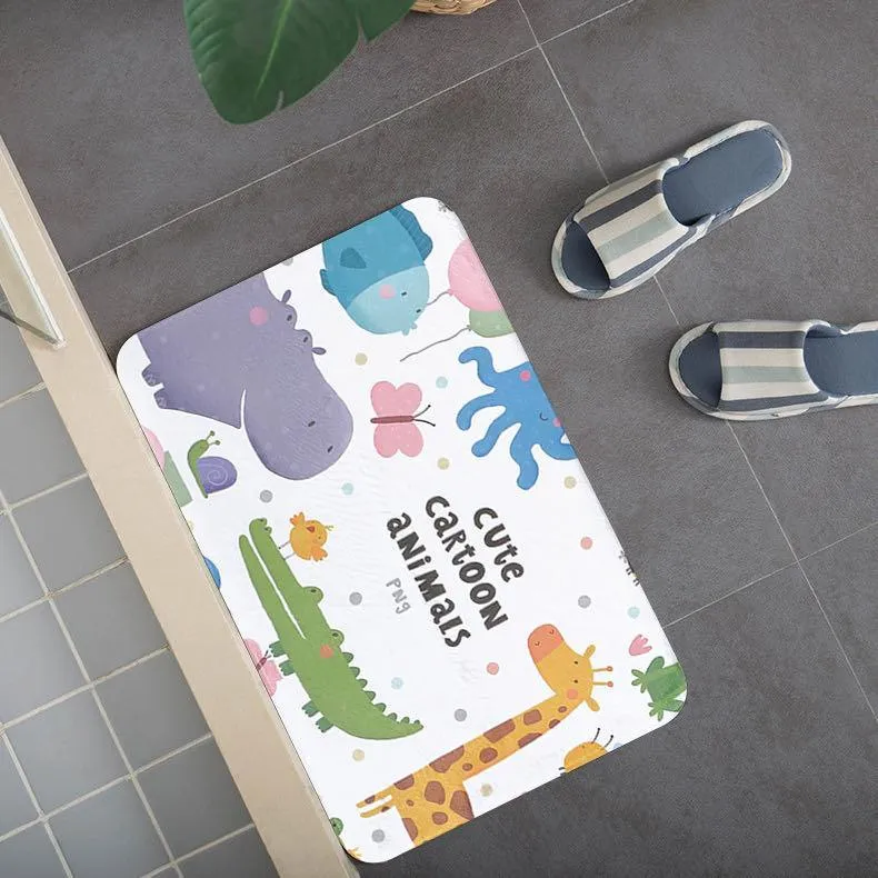 Tapete de casa de banho com Estampa de Zoo Encantador