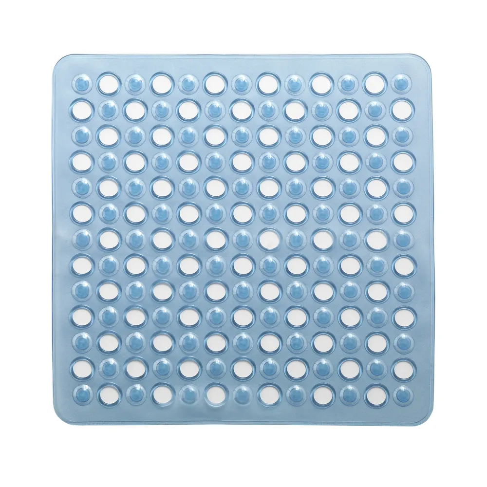 Tappeto antiscivolo doccia 50x50 modello Maim di Gedy - Trasparente azzurro