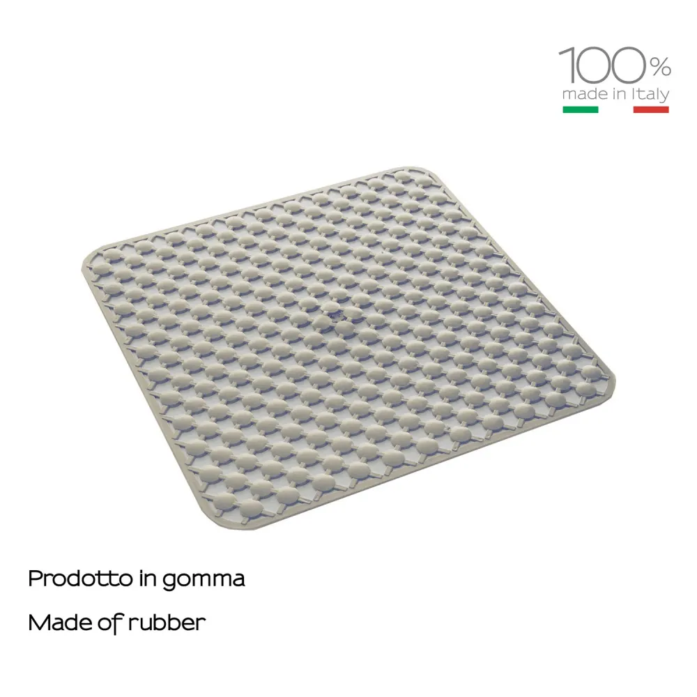 Tappeto antiscivolo doccia 53x53 gomma modello Geo di Gedy - Hueso