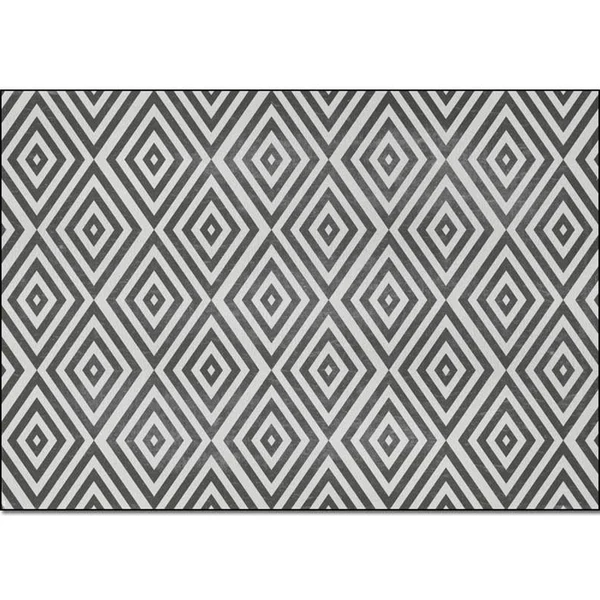 Tappeto con motivo geometrico casual Tappeto reciente grigio Tappeto con supporto antiscivolo lavabile poliestere per sogg...