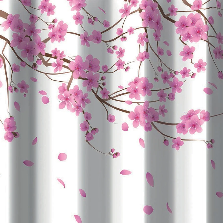 Tenda para ducha 2 lados en tela. Fantasí Sakura Rosa Dimensiones cm 180x200h