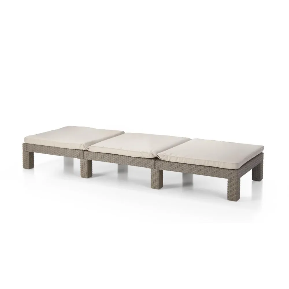 TUMBONA DAYTONA LUJOSO 195 x 65 x 25 cm - Varios colores Capuchino