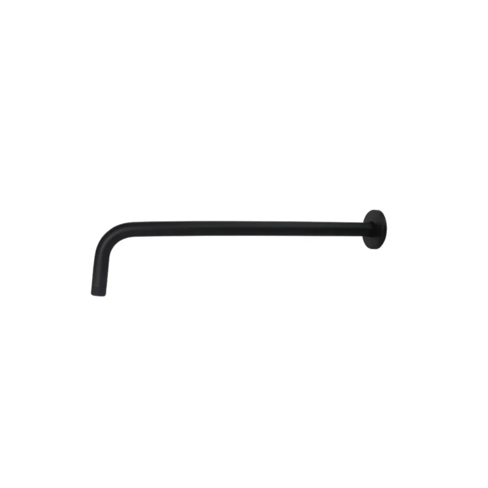 Brazo para Ducha Redondo 40 cm – Acero Inoxidable con Acabado Negro Mate (Resistente la Corrosión)