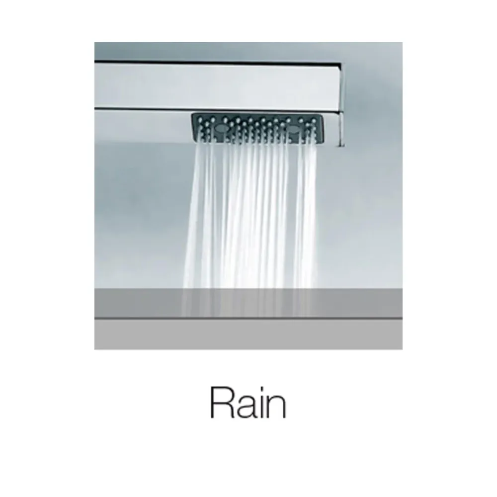 Canasta de Baño Set doccia Ares con soffione con cascata 2 getti, miscelatore termostatico e set duplex