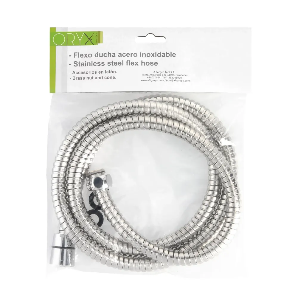 Gancho de Ducha Flexo / Manguera Ducha Acero Inoxidable 1,50 Metros Accesorios de Latón. Versátil, Resistente Torceduras,...
