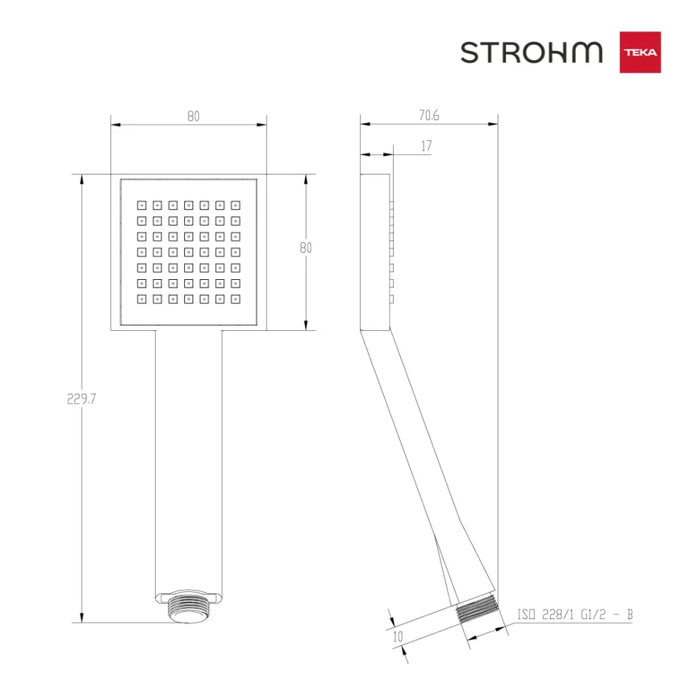 Maneral para ducha Teka-Strohm Modelo Soller (Resistente la Corrosión)